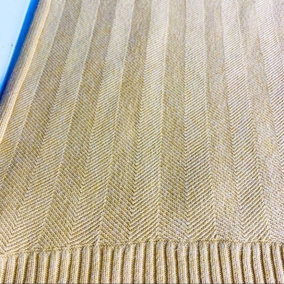 CHAPS YELLOW 100% COTTO KNIT SWEATER LONG SLEEVE TOP WARM UNISEX SIZE SMALL - Picture 10 of 11